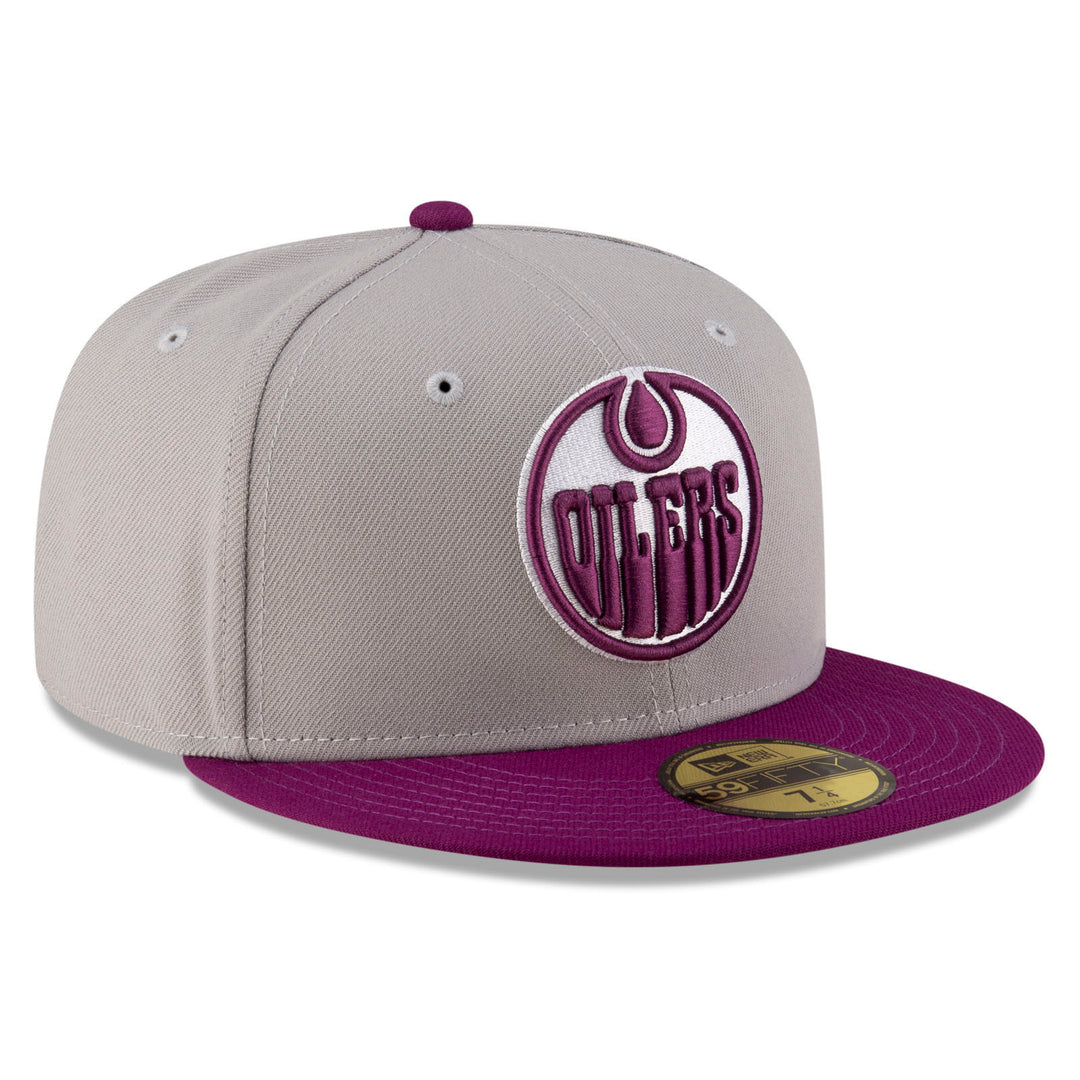 Edmonton Oilers New Era Purple & Grey Two-Tone Color Pack 59FIFTY Fitted Hat