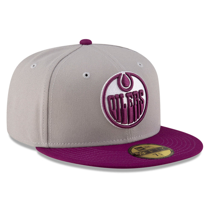 Edmonton Oilers New Era Purple & Grey Two-Tone Color Pack 59FIFTY Fitted Hat