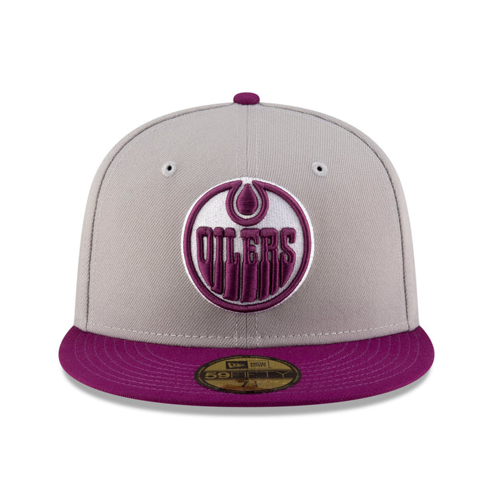Edmonton Oilers New Era Purple & Grey Two-Tone Color Pack 59FIFTY Fitted Hat
