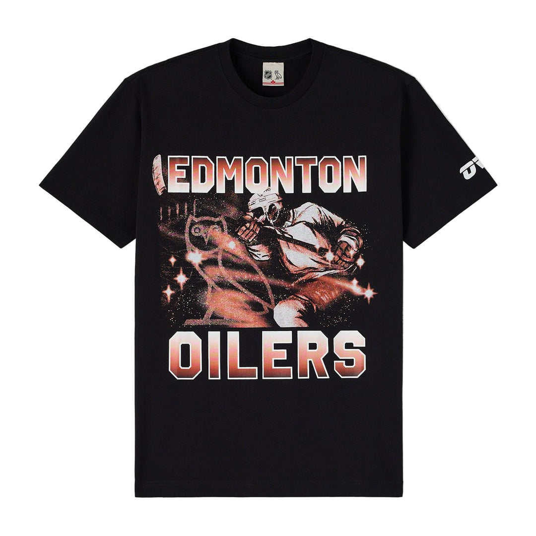 Edmonton Oilers October's Very Own OVO x NHL Black Retro Graphic T-Shirt