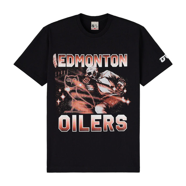 Edmonton Oilers October's Very Own OVO x NHL Black Retro Graphic T-Shirt
