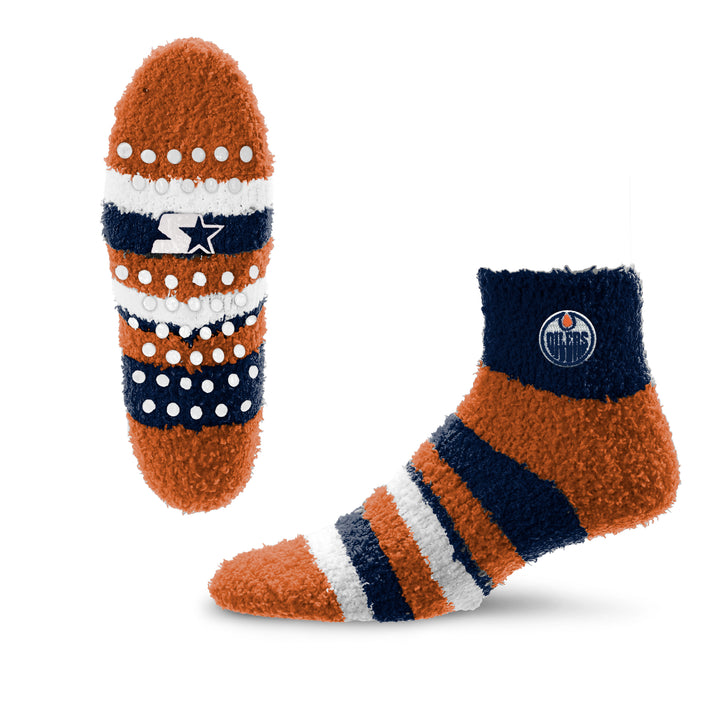 Edmonton Oilers Orange & Navy Cozy Stripe Socks