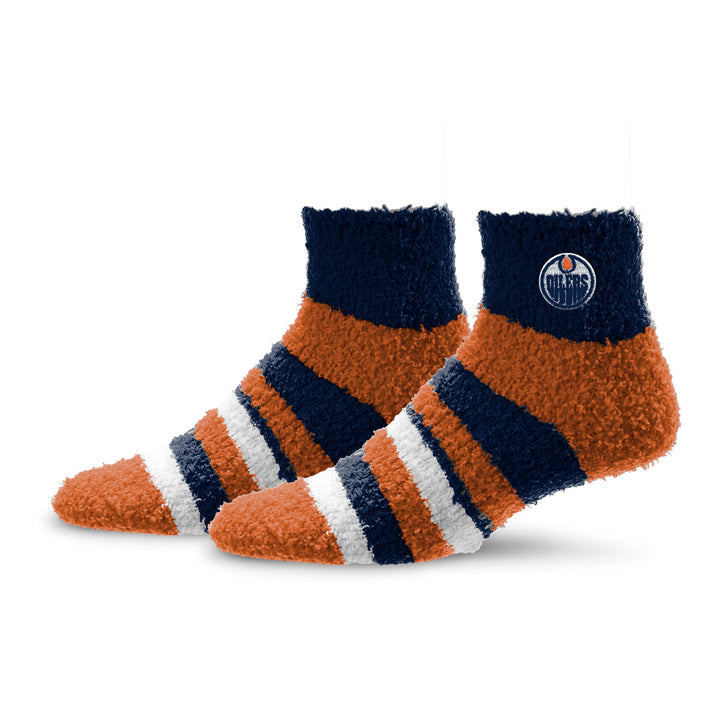 Edmonton Oilers Orange & Navy Cozy Stripe Socks