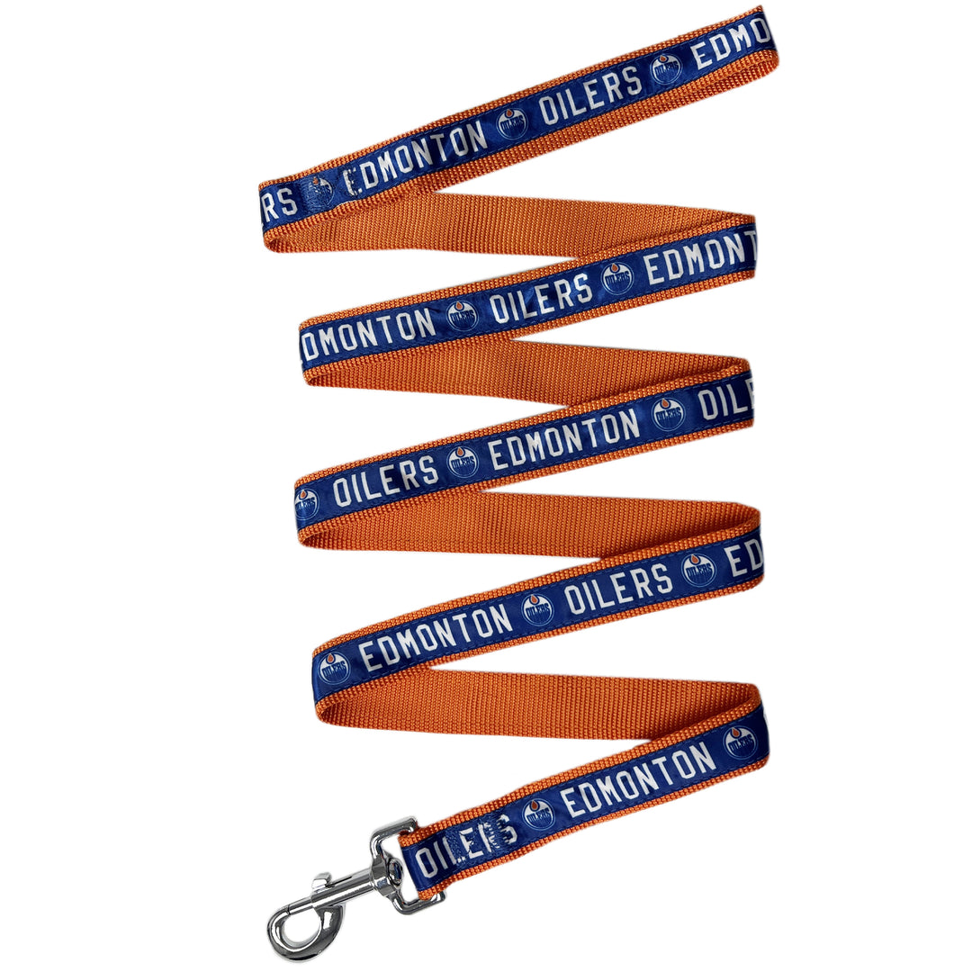 Edmonton Oilers Pets First Blue & Orange Satin Pet Leash