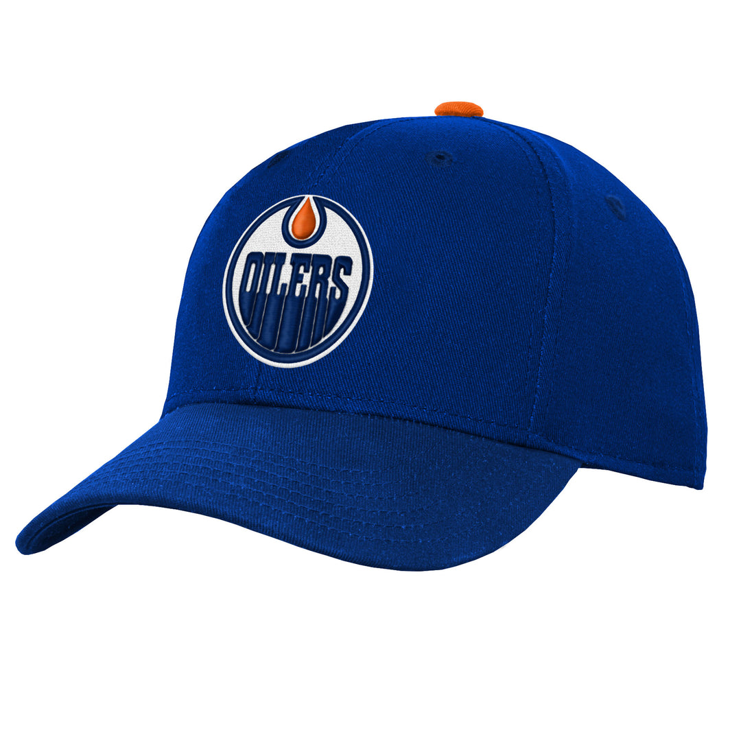 Edmonton Oilers Youth Outerstuff Royal Precurved Snapback Hat