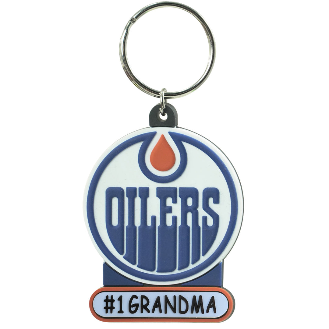 Edmonton Oilers Premium #1 Grandma PVC Logo Keychain