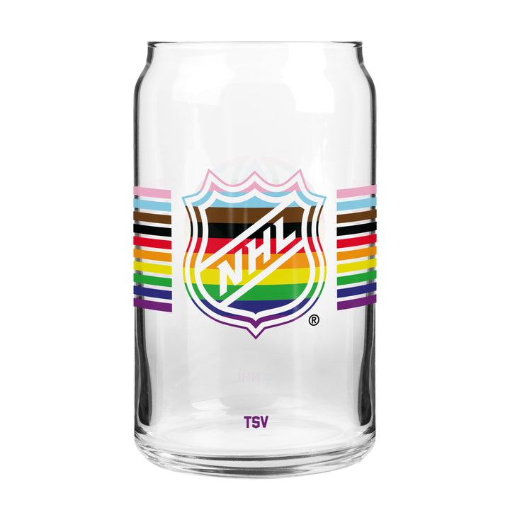 Edmonton Oilers Pride 16oz Can Glass