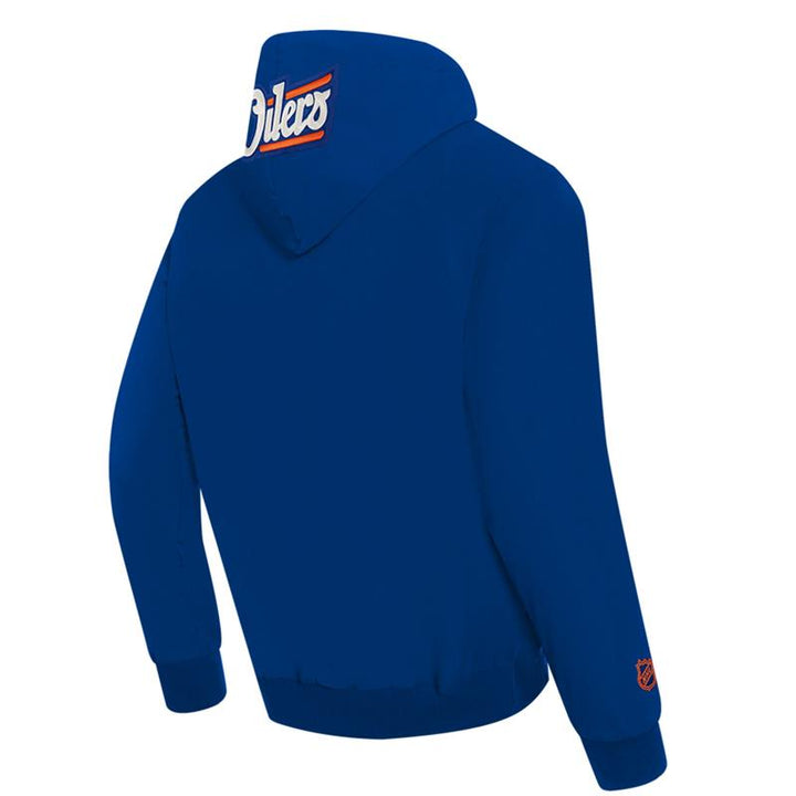 Edmonton Oilers Pro Standard Alternate Logo Royal Windbreaker Jacket
