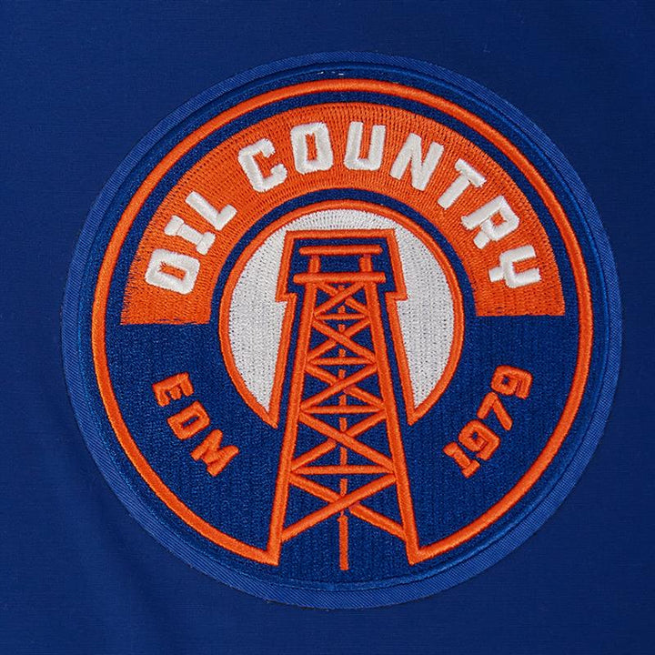 Edmonton Oilers Pro Standard Alternate Logo Royal Windbreaker Jacket