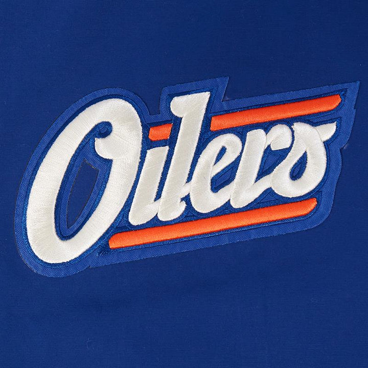 Edmonton Oilers Pro Standard Alternate Logo Royal Windbreaker Jacket