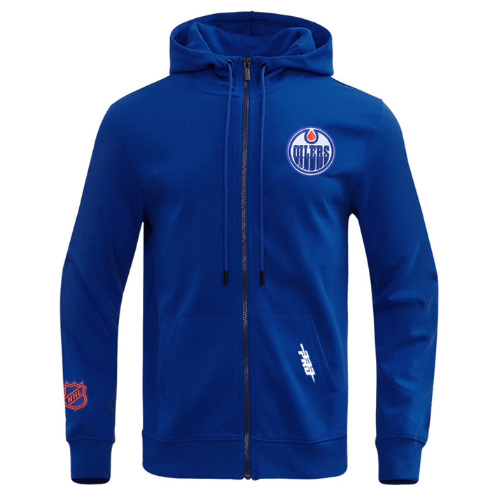 Edmonton Oilers Pro Standard Classic Icon Royal Full-Zip Hoodie