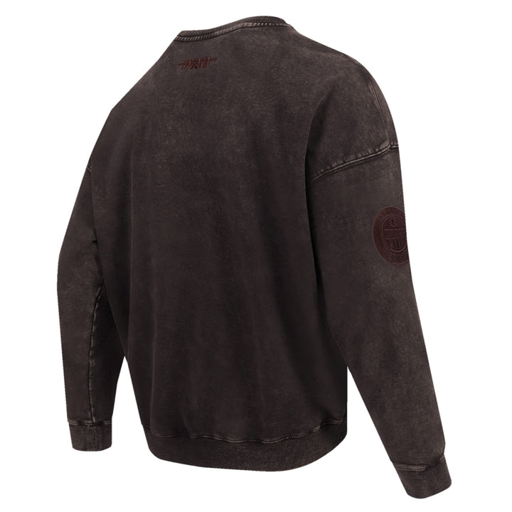 Edmonton Oilers Pro Standard Enzyme Wash Brown Drop Shoulder Crewneck