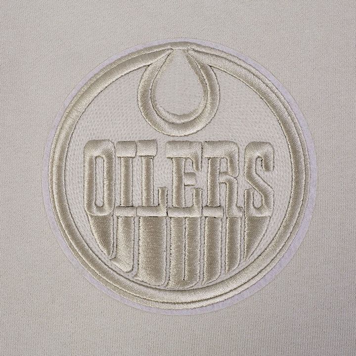 Edmonton Oilers Pro Standard Enzyme Wash Cream Drop Shoulder Crewneck
