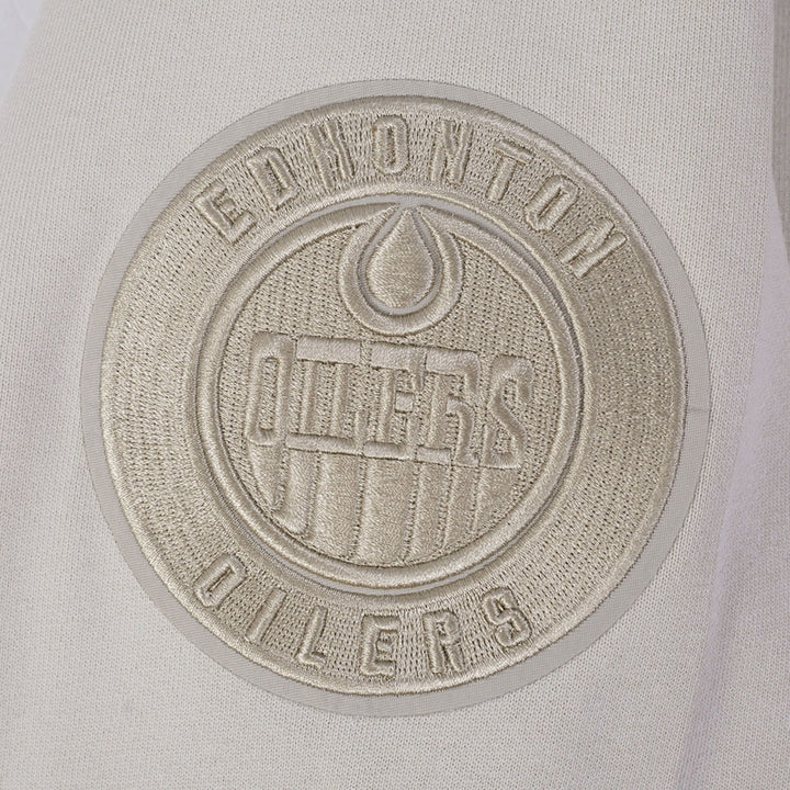 Edmonton Oilers Pro Standard Enzyme Wash Cream Drop Shoulder Crewneck