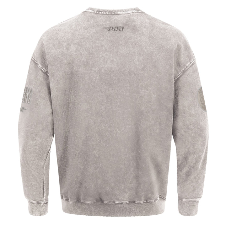 Edmonton Oilers Pro Standard Enzyme Wash Cream Drop Shoulder Crewneck