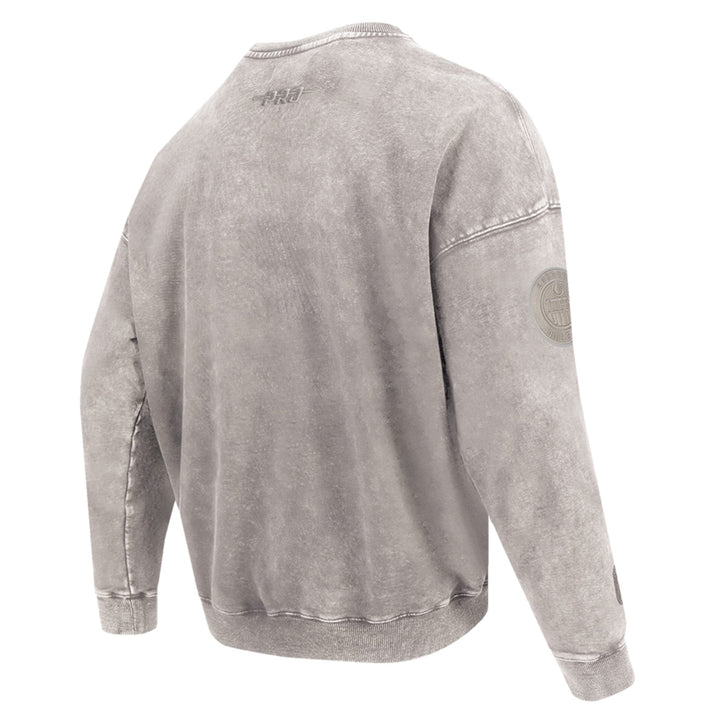 Edmonton Oilers Pro Standard Enzyme Wash Cream Drop Shoulder Crewneck