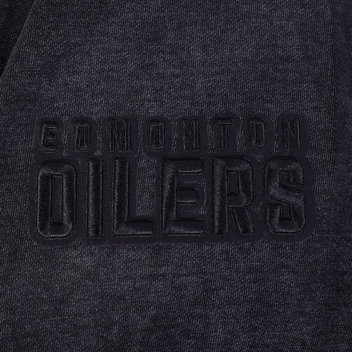 Edmonton Oilers Pro Standard Enzyme Wash Grey Drop Shoulder Hoodie