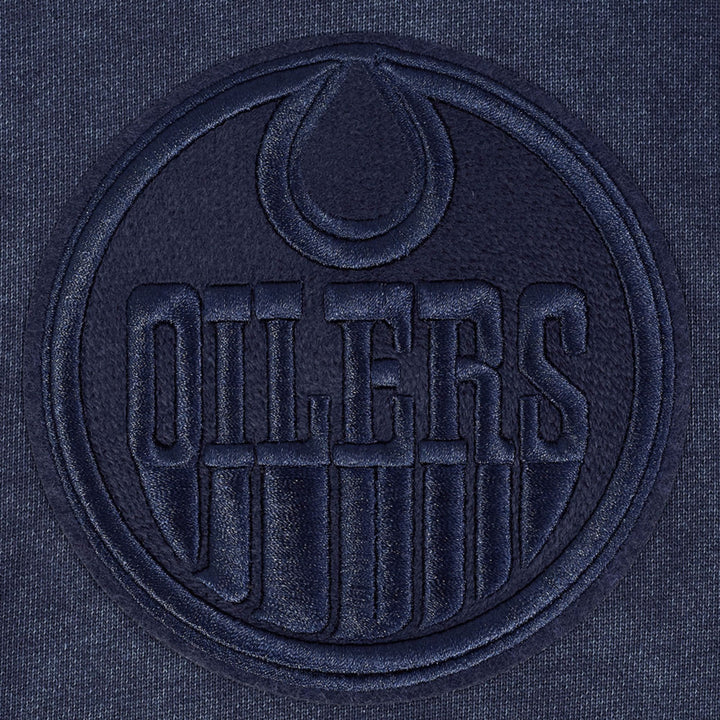 Edmonton Oilers Pro Standard Enzyme Wash Navy Drop Shoulder Hoodie