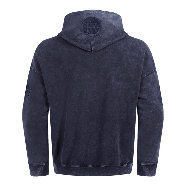 Edmonton Oilers Pro Standard Enzyme Wash Navy Drop Shoulder Hoodie