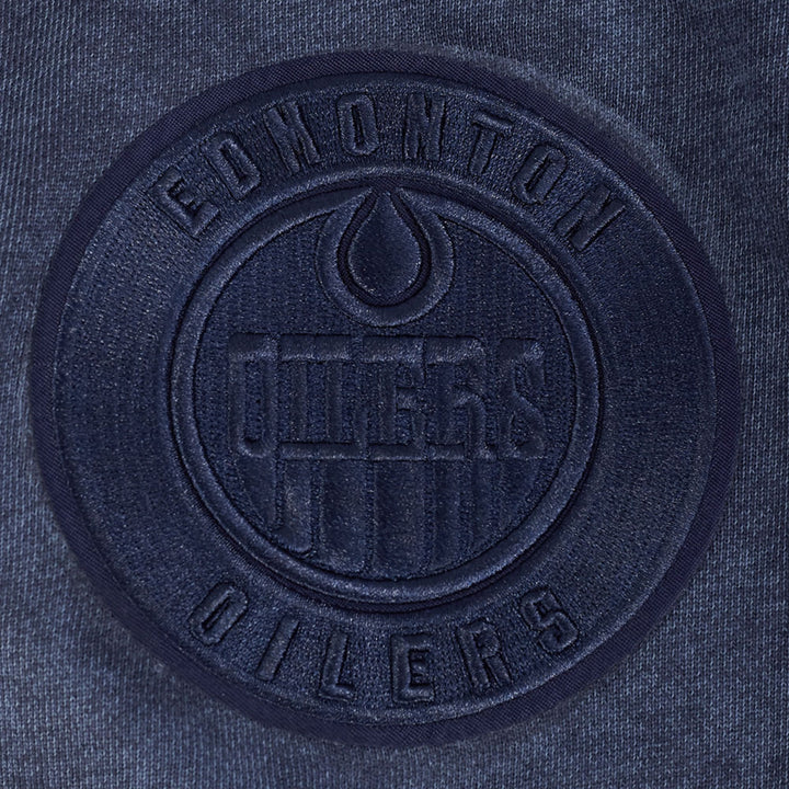 Edmonton Oilers Pro Standard Enzyme Wash Navy Drop Shoulder Hoodie