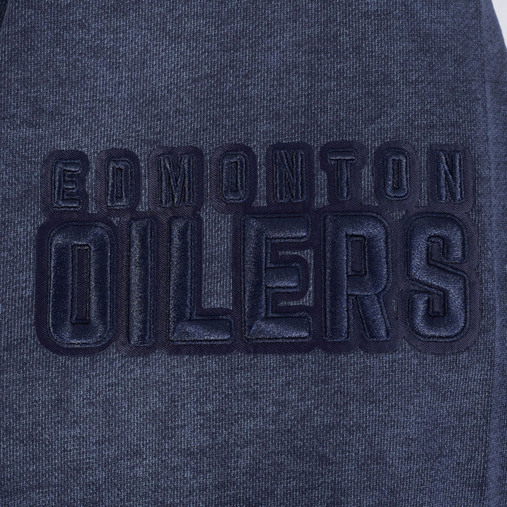 Edmonton Oilers Pro Standard Enzyme Wash Navy Drop Shoulder Hoodie