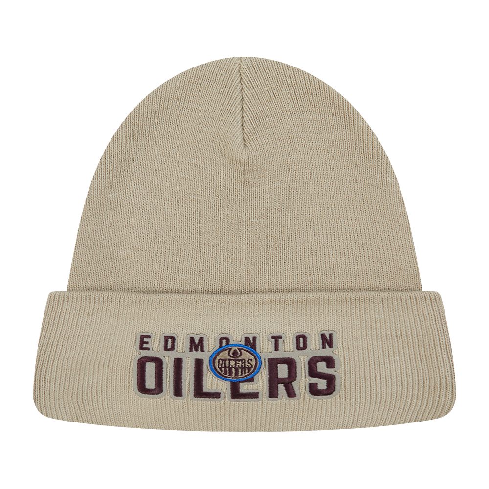 Edmonton Oilers Pro Standard Retro Varsity Cream Toque