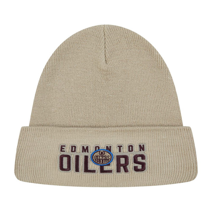Edmonton Oilers Pro Standard Retro Varsity Cream Toque