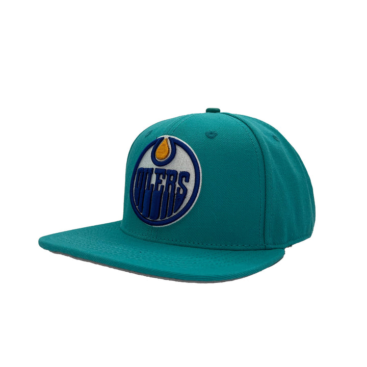 Edmonton Oilers Pro Standard Seafoam Green Home Logo Wool Snapback Hat