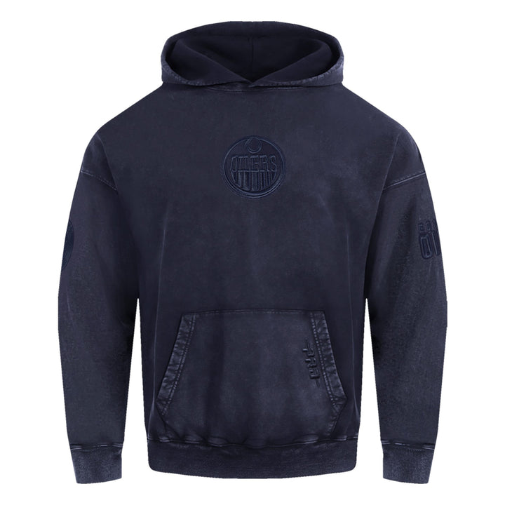 Edmonton Oilers Pro Standard Enzyme Wash Navy Drop Shoulder Hoodie