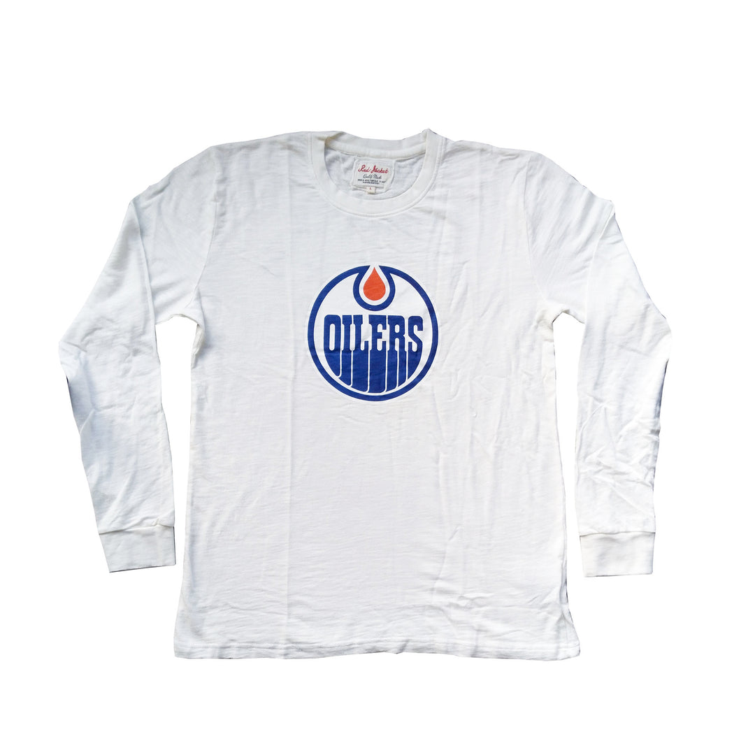 Edmonton Oilers Red Jacket Joshua White Long Sleeve Shirt