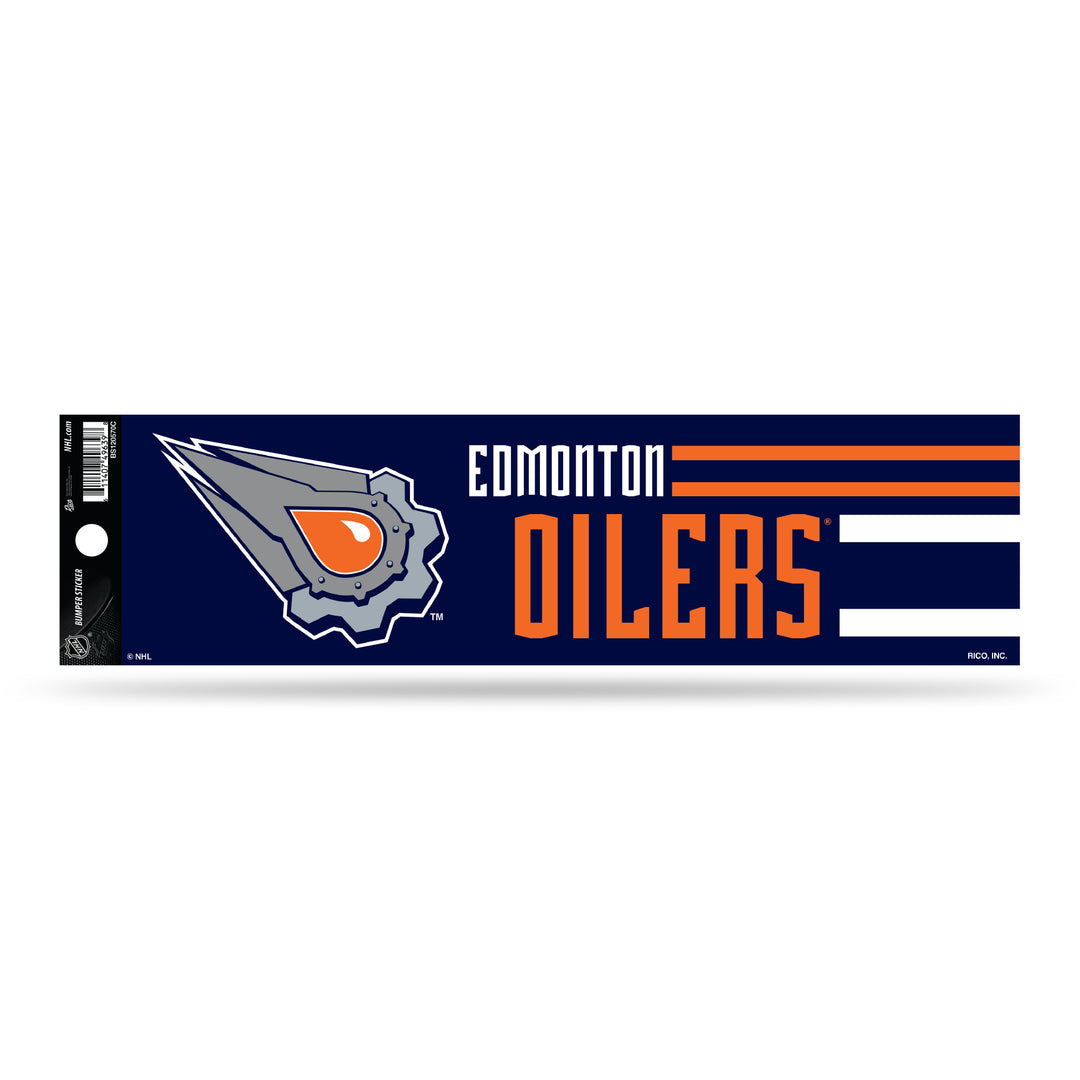 Edmonton Oilers Reverse Retro 3" x 11" Bumper Decal