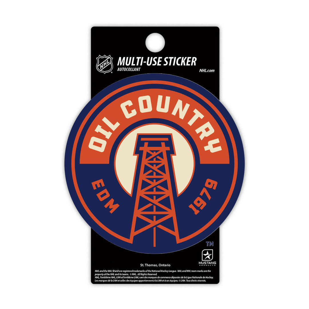 Edmonton Oilers Secondary Alternate Logo Laminated 3" x 5" Decal