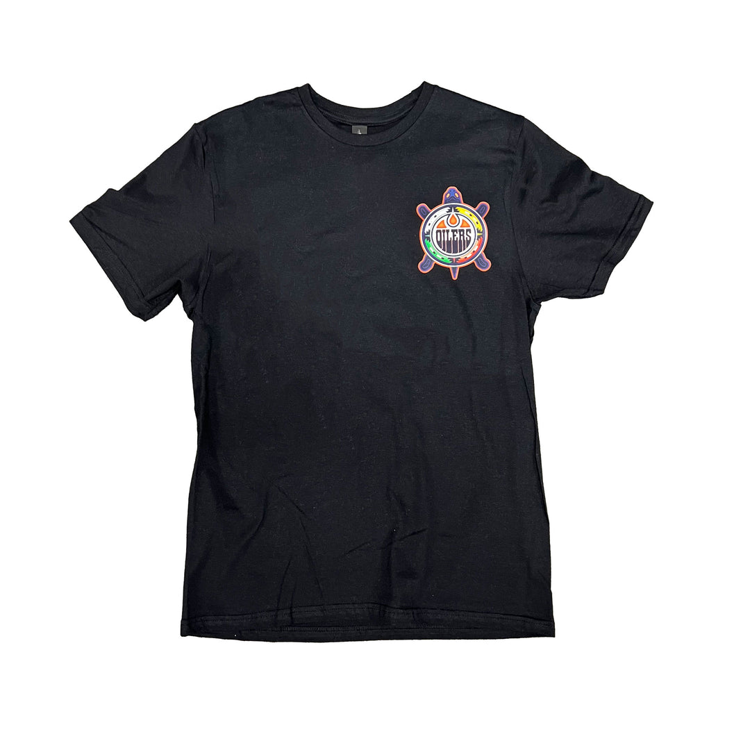Edmonton Oilers Smudge the Blades Grey Turtle Island Black T-Shirt