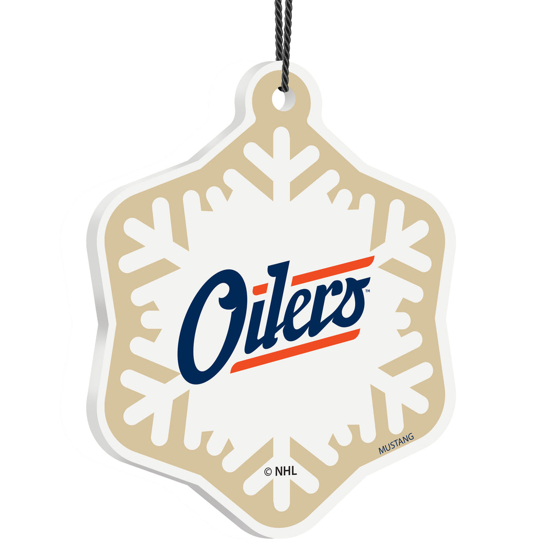 Edmonton Oilers Snowflake Alternate Logo Ornament