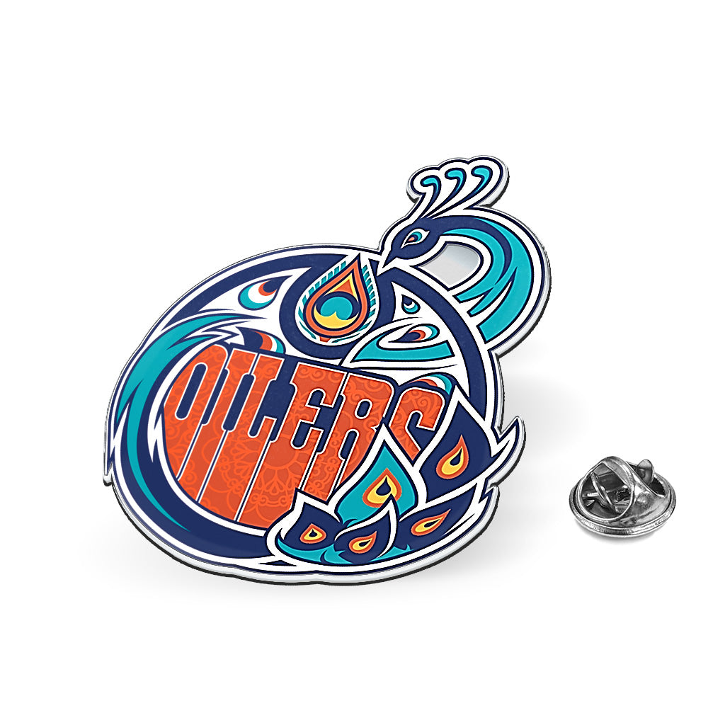 Edmonton Oilers South Asian Celebration Enamel Lapel Pin