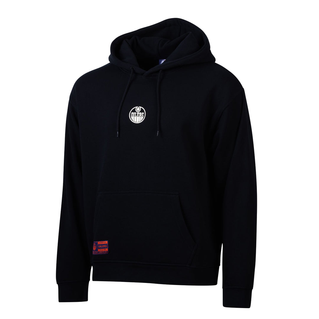 Edmonton Oilers Sport Design Sweden Black Goalie Mask Relaxed Hoodie