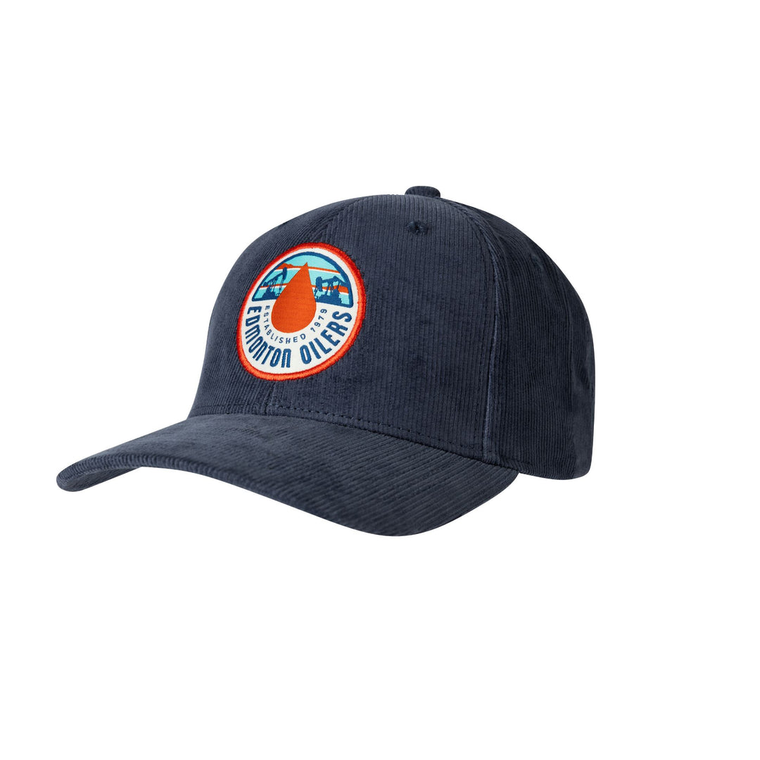 Edmonton Oilers Sport Design Sweden Blue Corduroy Strapback Hat