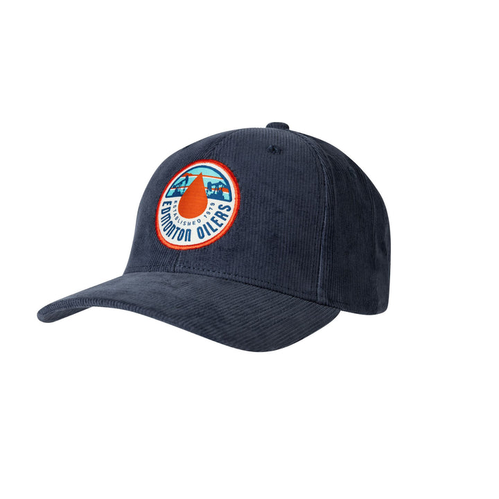 Edmonton Oilers Sport Design Sweden Blue Corduroy Strapback Hat
