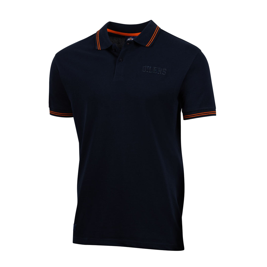 Edmonton Oilers Sport Design Sweden Pique Navy Polo