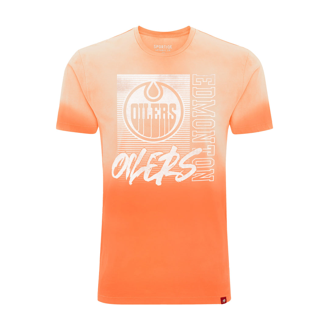Edmonton Oilers Sportiqe Bingham Broomfield Sunfade Orange T-Shirt