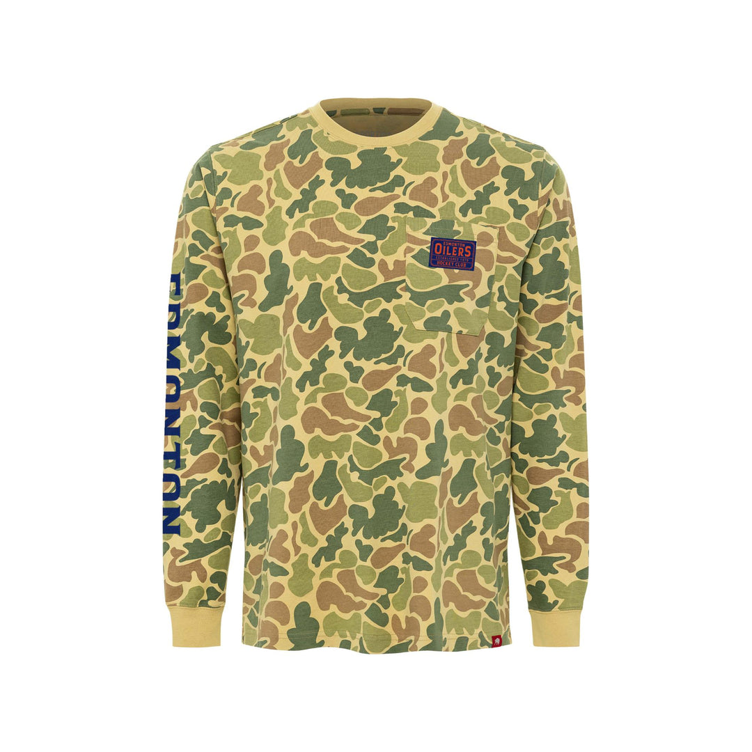 Edmonton Oilers Sportiqe Camo Wales Duck Long Sleeve T-Shirt