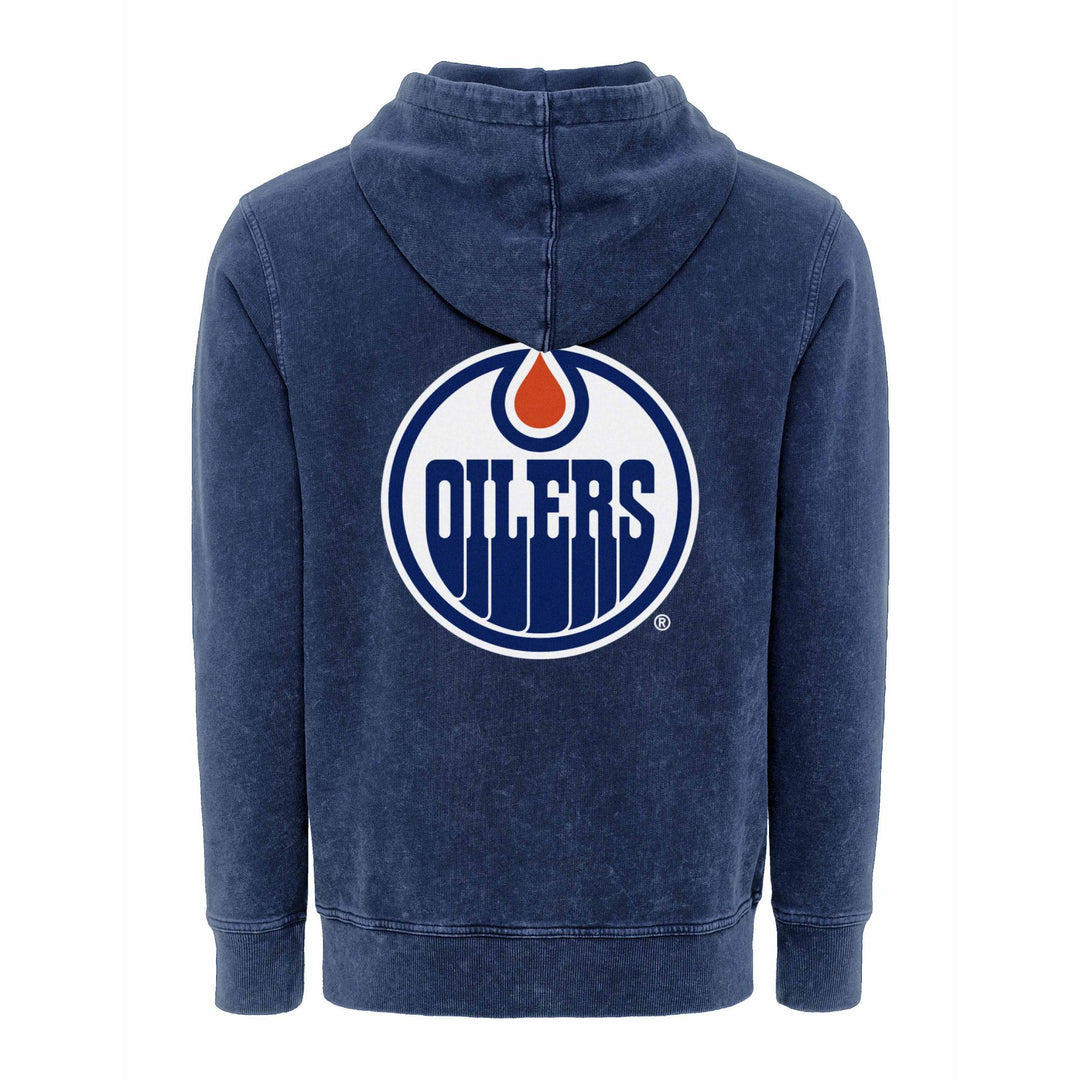 Edmonton Oilers Sportiqe Jimi Prussian Slayer Washed Blue Hoodie