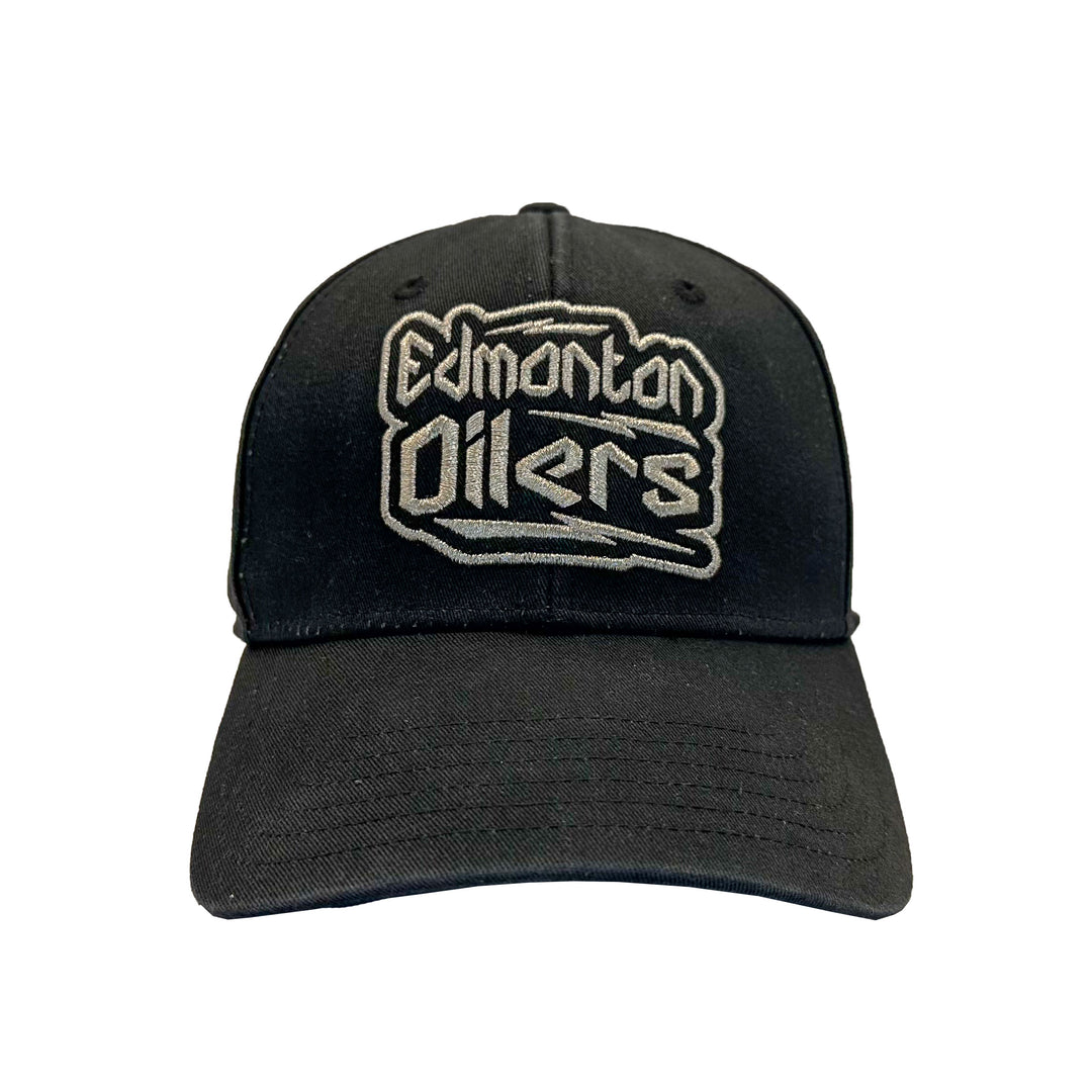 Edmonton Oilers Sportiqe Metal Black Snapback Hat