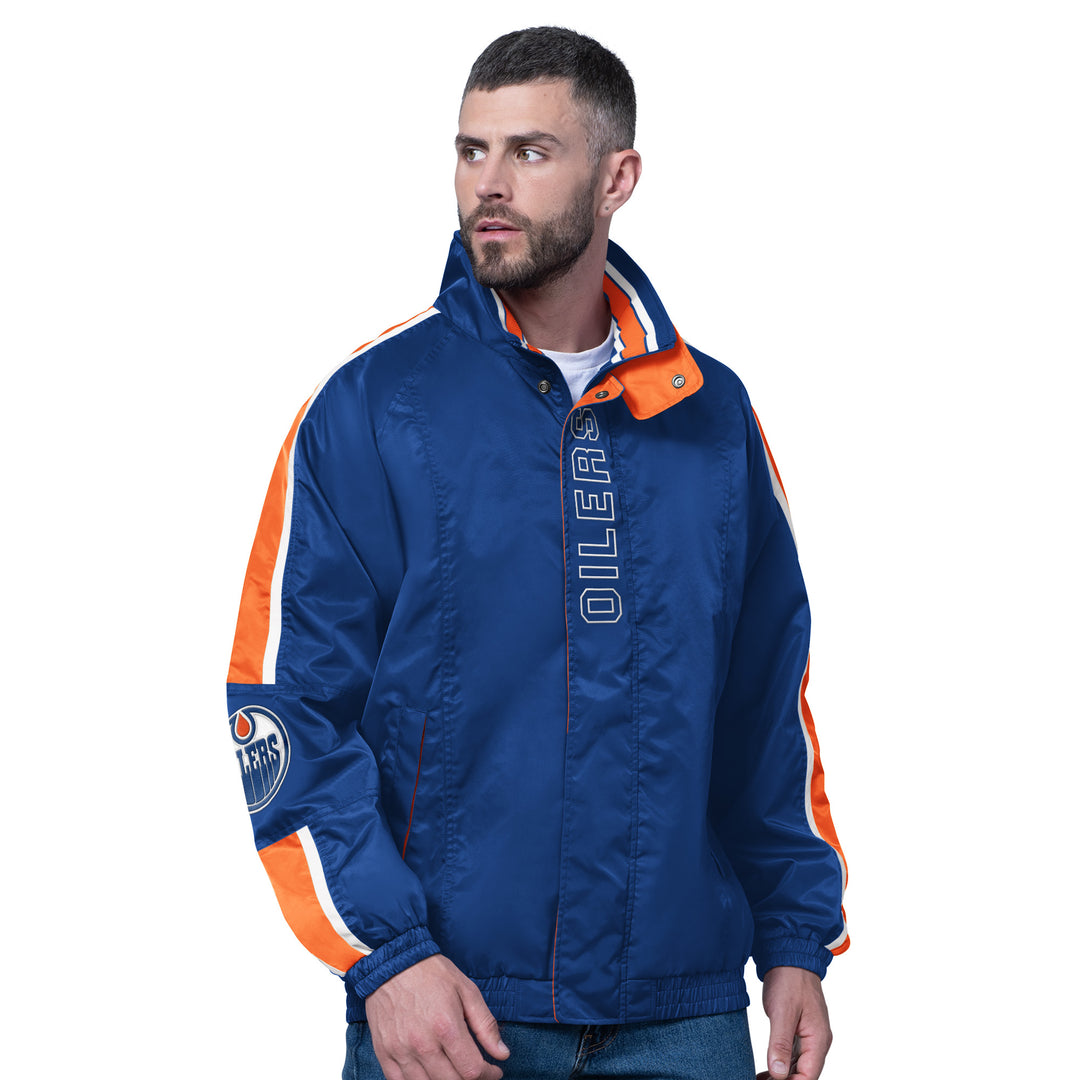 Edmonton Oilers Starter Royal Free Style Lightweight Full-Zip Jacket