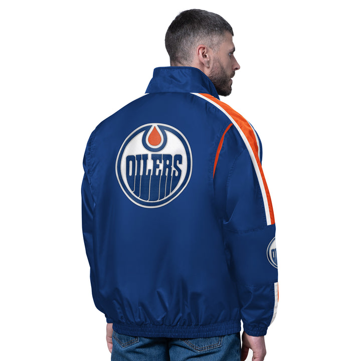 Edmonton Oilers Starter Royal Free Style Lightweight Full-Zip Jacket