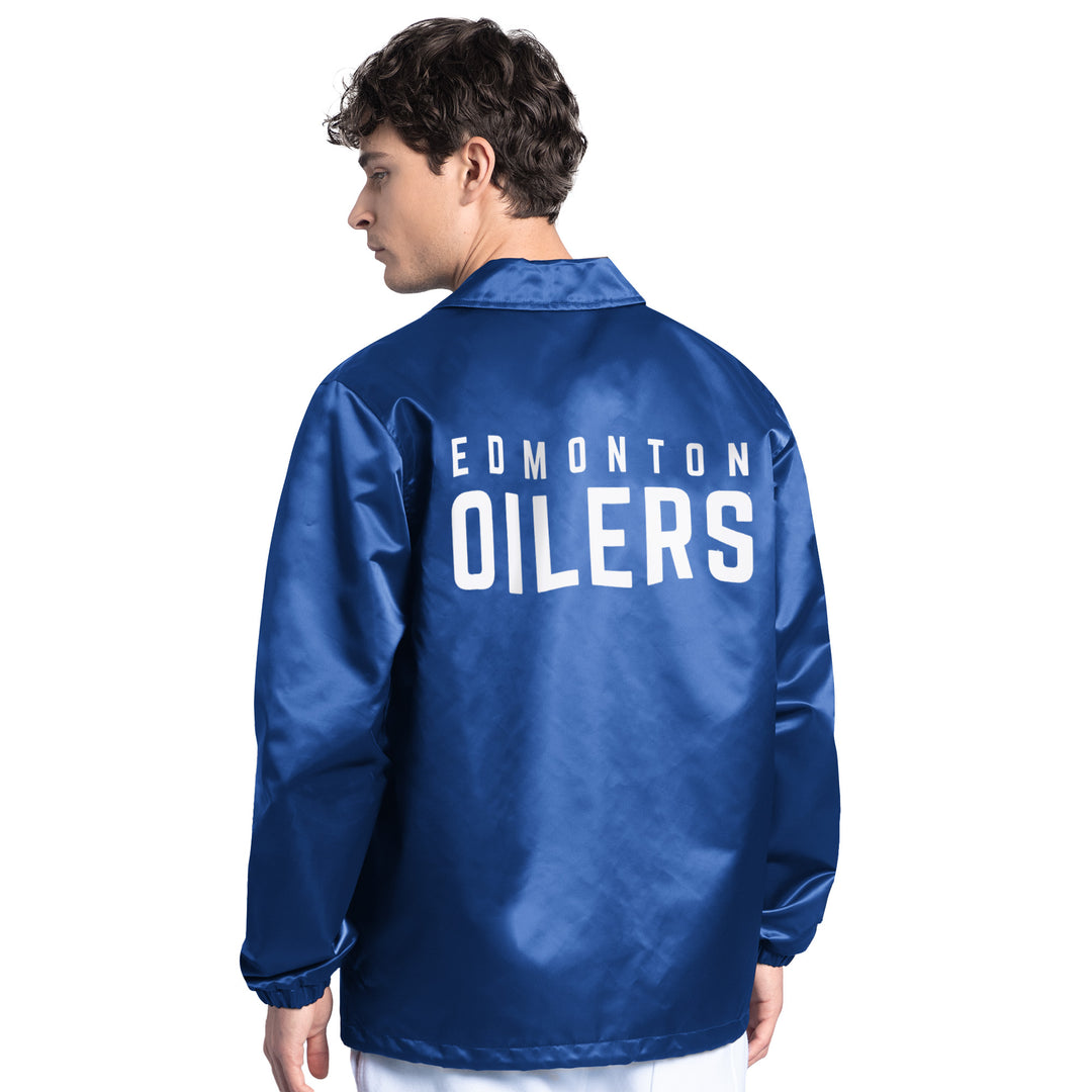 Edmonton Oilers Starter Royal Point Man Coach's Jacket