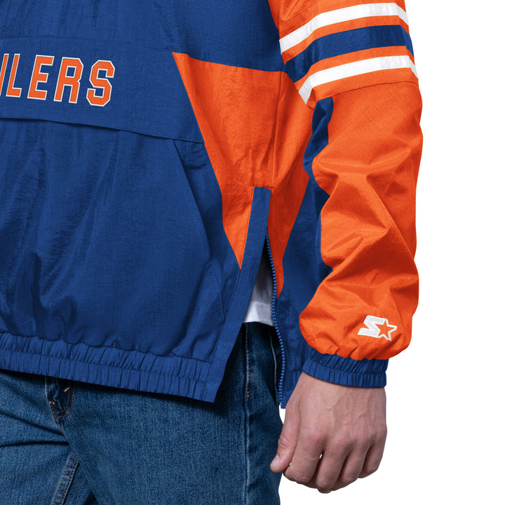 Edmonton Oilers Starter Royal Prospect Lightweight Full-Zip Jacket