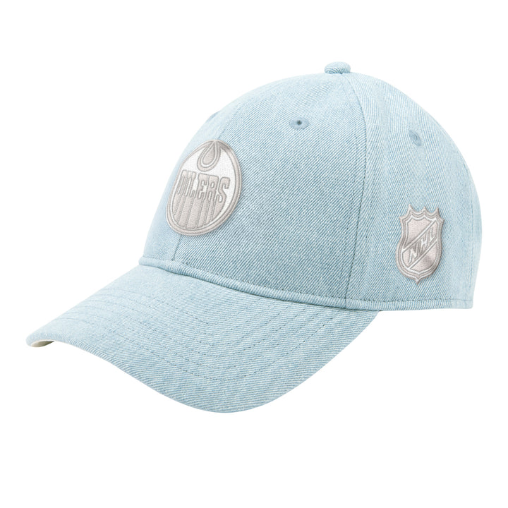 Edmonton Oilers Starter Washed Out Denim Adjustable Hat