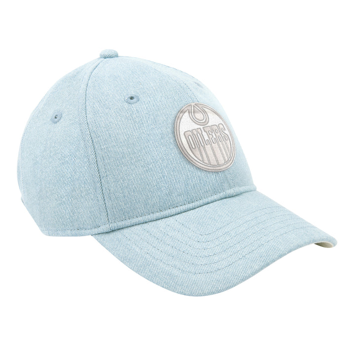 Edmonton Oilers Starter Washed Out Denim Adjustable Hat