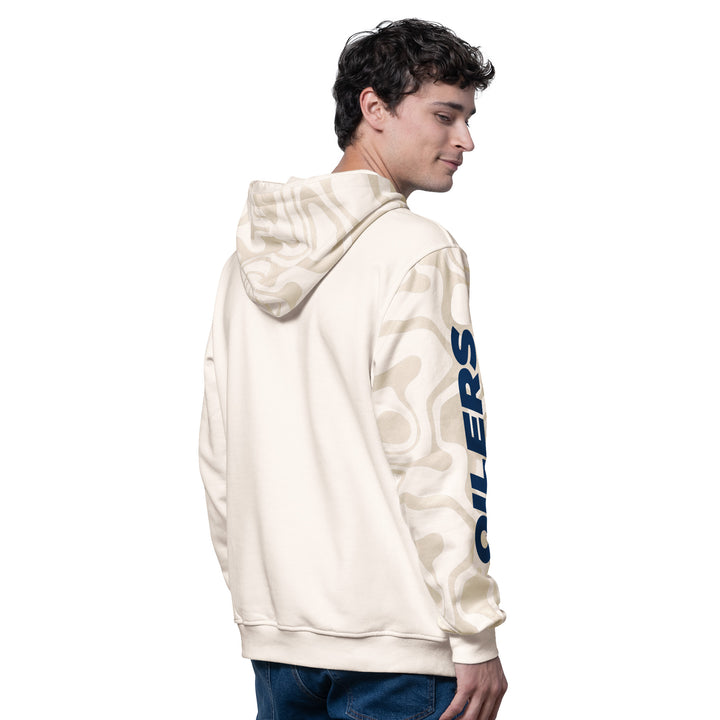 Edmonton Oilers Starter White Fleece Freeplay Half-Zip Hoodie